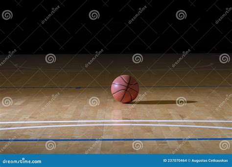 Basketball On Hardwood Court Floor With Lighting Workout Online