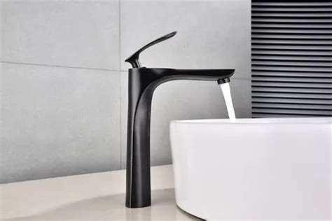 Llave Grifo Monomando Lavabo Ovalin Ba O Negro Mate Gami En Venta En