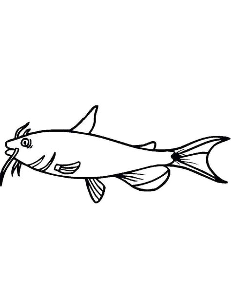 Easy Catfish Coloring Page