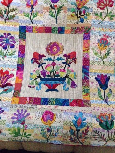 Kaffe Fassett Quilts Appliques 01 Flower Quilts Kaffe Fassett Quilts Quilt Patterns