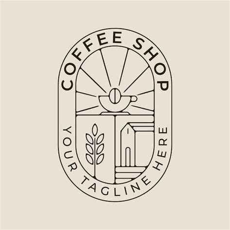 Premium Vector Coffee Shop Line Art Logo Icon And Symbol Vector