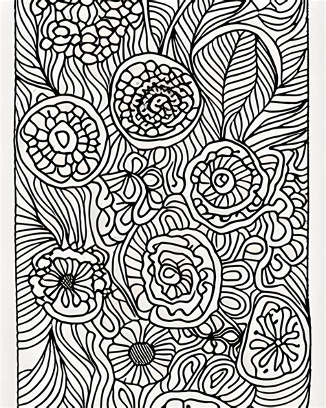 Zentangle Malb Cher Blumenmuster Gro E Ganze Blumen Schwarz Wei