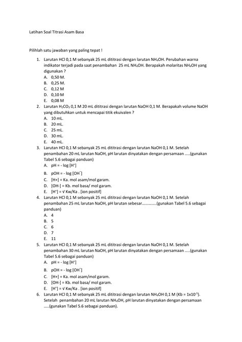 Materi Kimia Kelas Asam Dan Basa Pdf Bit Cdn