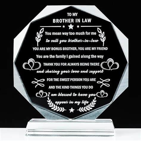 Amazon Ywhl Brother In Law Gift Unique Crystal Keepsake Gifts