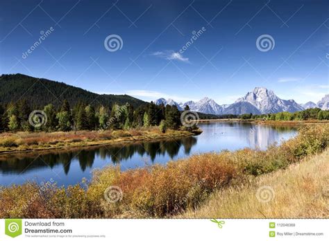 Snake River At Oxbow Bend Stock Image Image Of Outdoor 112046369