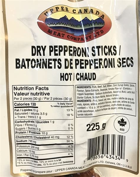 Upper Canada Meat Company Hot Minis Dry Pepperoni Sticks Pk Boreal Ventures Canada