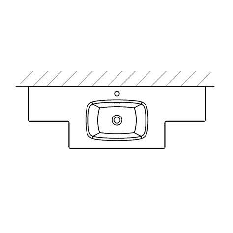 Vasque sur mesure solid surface Deux profondeurs différentes vasque 56 cm