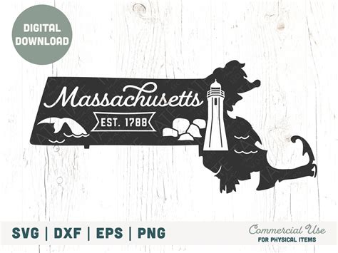 Vintage Massachusetts Svg Cut File Massachusetts Home Svg Etsy