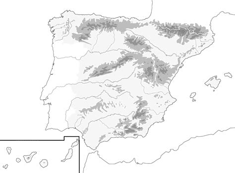 Mapa Mudo Fisico De Espana Para Imprimir Mapa Images