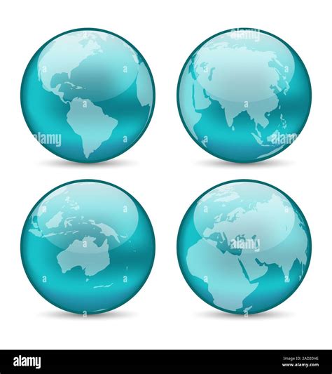 Map Of Earth Showing Continents Hi Res Stock Photography And Images Alamy