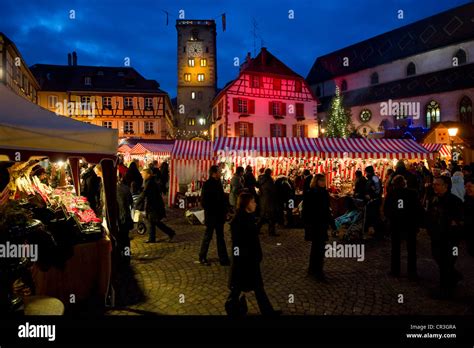 Christmas Market Ribeauville Alsace France Europe Stock Photo Alamy