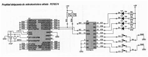 Czy PCF 8574 z AtMega8 działa bez zasilania na nóżkach 8 i 16?