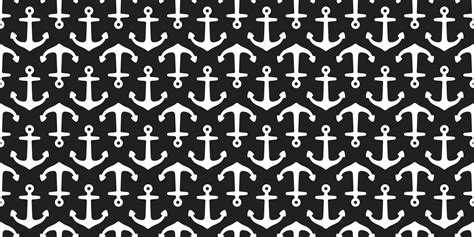 Anchor Seamless Pattern Vector Boat Helm Pirate Scarf Isolated Nautical