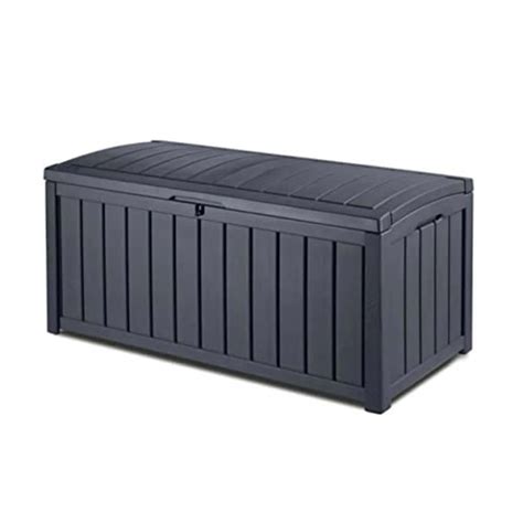 Keter Glenwood Plastic Deck Storage Container Box Outdoor Patio