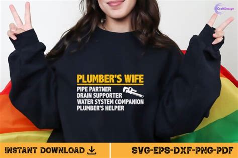 Plumbers Wife Pipe Partner Drain Svg Graphic By Craftdesign · Creative