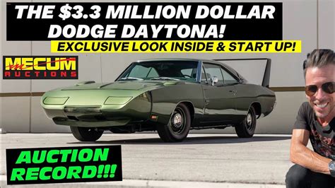 Sold For Million Dodge Daytona Mecum Auction Record