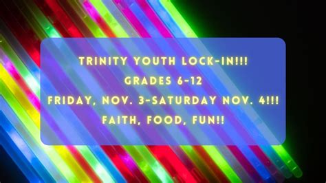 Trinity Lutheran Church Blue Earth Mn Youth Midnight Madness Nov