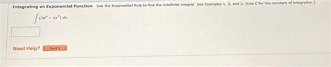 Solved Integrating an Exponential Function Use the | Chegg.com