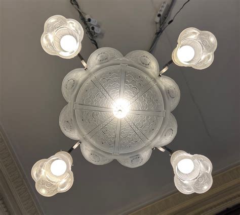 Proantic Art Deco Müller Frères Lunéville Chandelier signed With