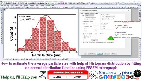 How To Estimate The Particle Size Via Histogram Distribution Function