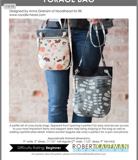 Vordenza Crossbody Bag Pattern With Video Tutorial By Iucn Water