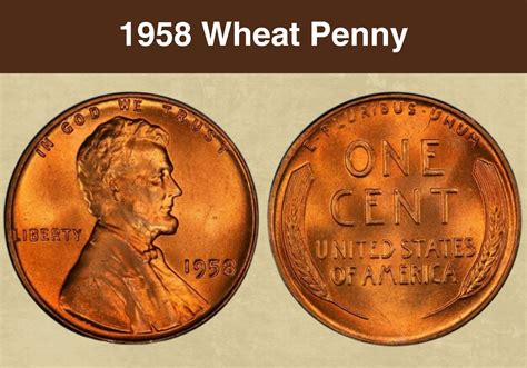 1958 Wheat Penny Coin Value (Errors List, "D" & No Mint Mark Worth ...