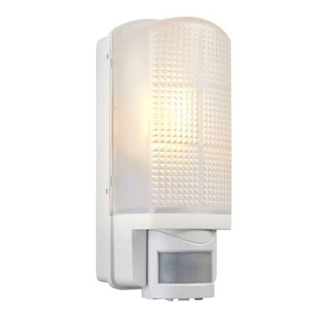 Saxby Motion Pir 1lt Wall Ip44 60w In Frosted And Black Pc