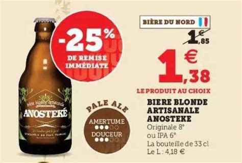 Promo Bi Re Blonde Artisanale Anosteke Chez Hyper U Icatalogue Fr