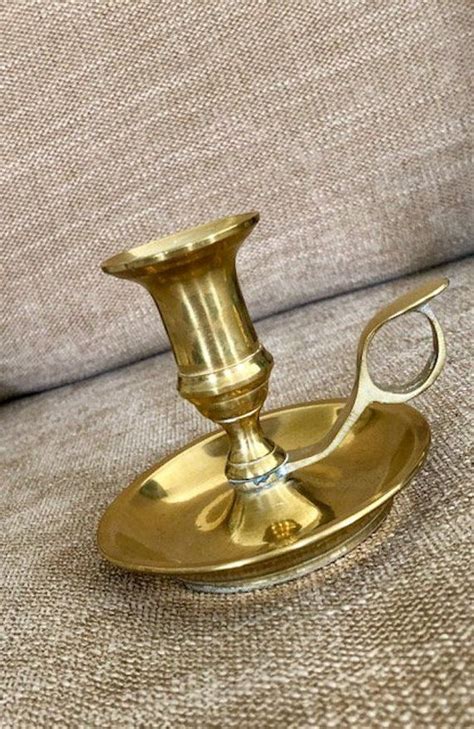 Vintage Brass Candle Holder Brass Candlestick Holder Etsy Brass