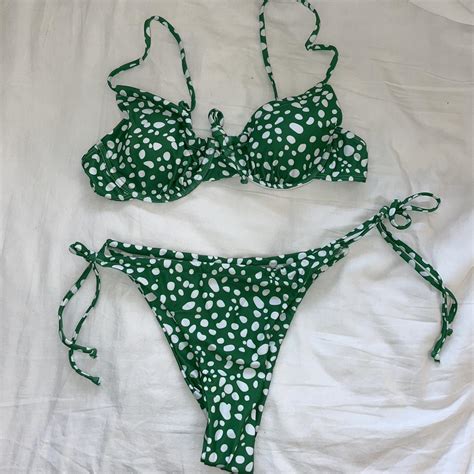 Green Bikini Set New With Sticker In Bottoms Size Depop