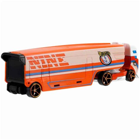 Set Camion Si Masina Hot Wheels Speedway Hauler Scara 1 55 EMAG Ro