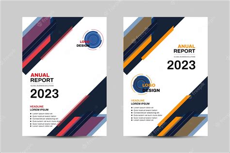 Годовой отчет по дизайну обложки, брошюры с векторным шаблоном ...