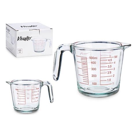 Vivalto Transparent Glass Measuring Jug 500 Ml Brycus