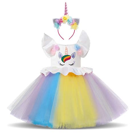 Fymnsi Einhorn M Dchen Kleid Kinder Baby Unicorn Cosplay Blumenm Dchen