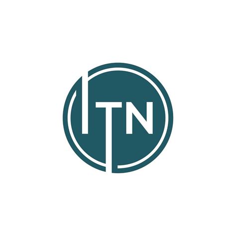 Diseño De Logotipo De Letra Itn Sobre Fondo Blanco Concepto De