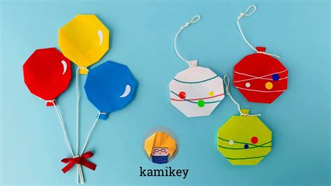 【折り紙】ふうせん 水ふうせん水ヨーヨー Origami Balloon カミキィ Kamikey Youtube