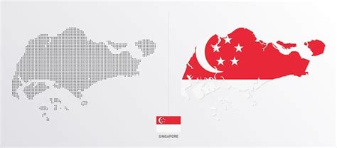 Premium Vector Set Of Political Maps Of Singapore With Regions