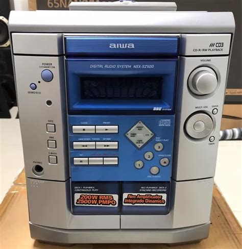 Central Mini System Aiwa Nsx Sz 500 Anos 90 Novo Raro Parcelamento