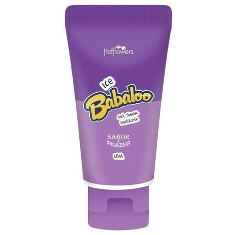 Ice Babaloo Uva Gel Lubrificante à Base d Água g Hot Flowers Distribuidora Hot Flowers