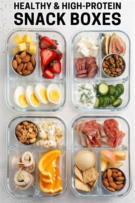 High Protein Snack Boxes 4 Ways 25 Grams Protein Each Recipe