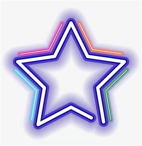 Neon Star Colorful Starlight Luminous Lens Banner Transparent