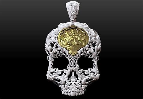 Skull Ornamental Pendant Jewelry 3d Model 3d Printable Cgtrader