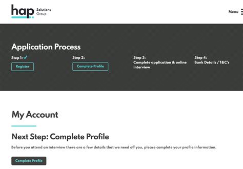 Step 2 Create Your Hap Account Hap Recruitment