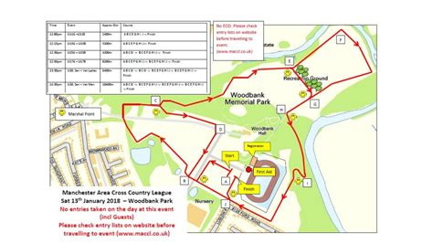 Woodbank Park Course Map 2017-2018 | MACCL