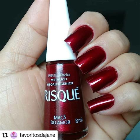 Pin De Milla Oliveira Em Esmalte Vermelho Unhas Bonitas Esmalte