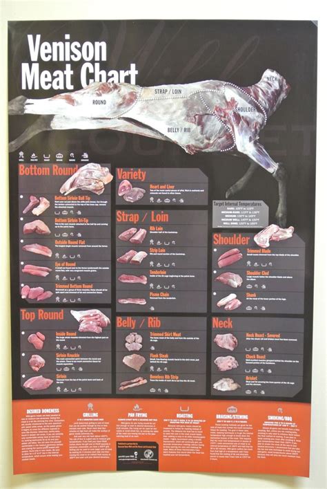 Venison Meat Chart Deer Meat Venison Meat Venison