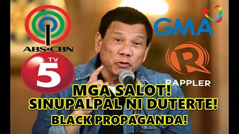 Bumanat Na Naman Pres Duterte Sinapol Ang Mainstream Media Youtube