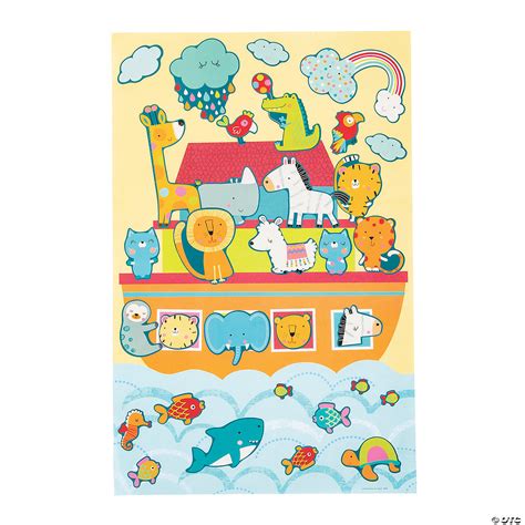 Giant Noah’s Ark Sticker Scenes 12 Pc Oriental Trading