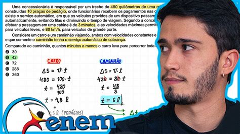 ENEM 2023 Uma concessionária é responsável por um trecho de 480