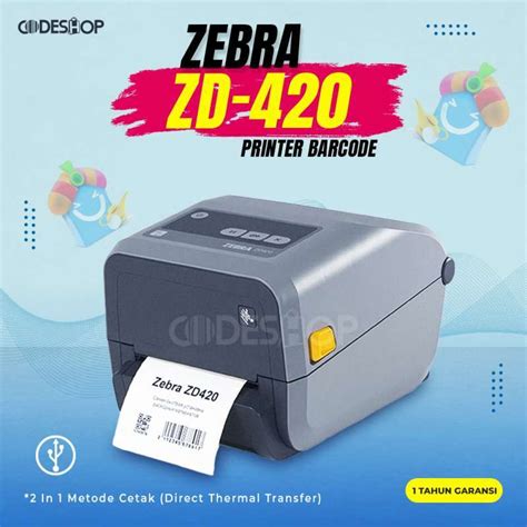 Promo Zebra Zd Barcode Printer Cetak Label Resi Marketplace Dpi